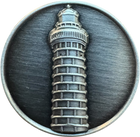 Lighthouse icon in silver