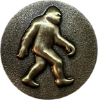 Bigfoot icon in antique brass