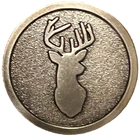 Deer head icon in silver