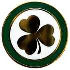 Luck icon with gold four-leaf clover and green border