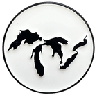 Great Lakes icon in black on white